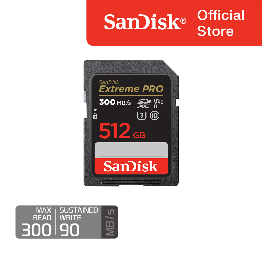 샌디스크 Extreme PRO SD Card (V90, 300MB/s) 512GB